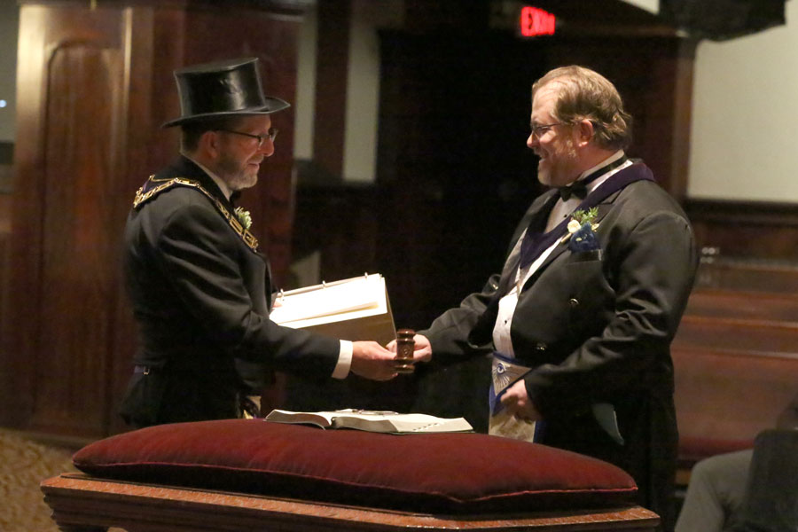 Receiving the gavel